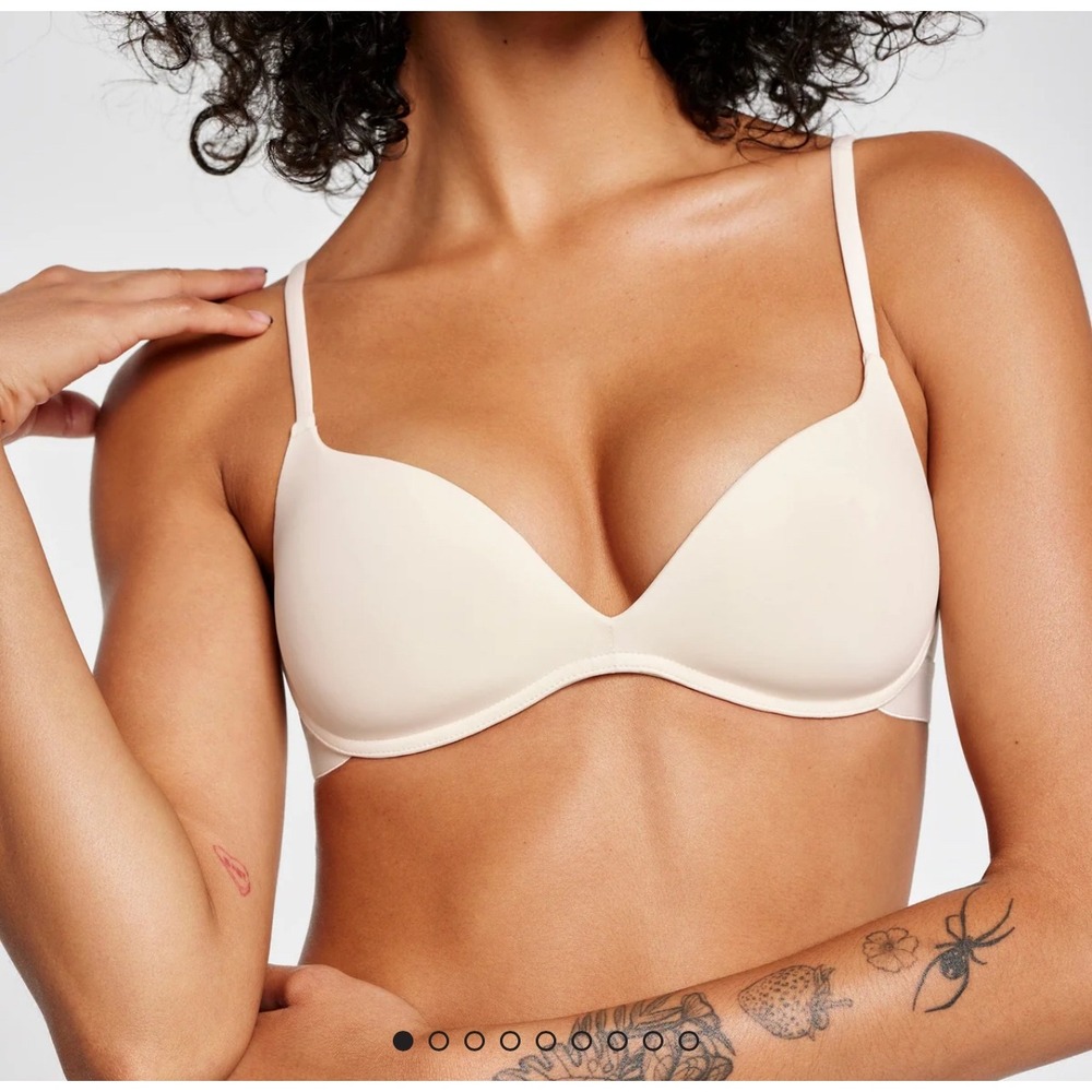 Pepper Zero-G Wirefree Lift Up Bra Sand Beige 34A Small Chest NWT